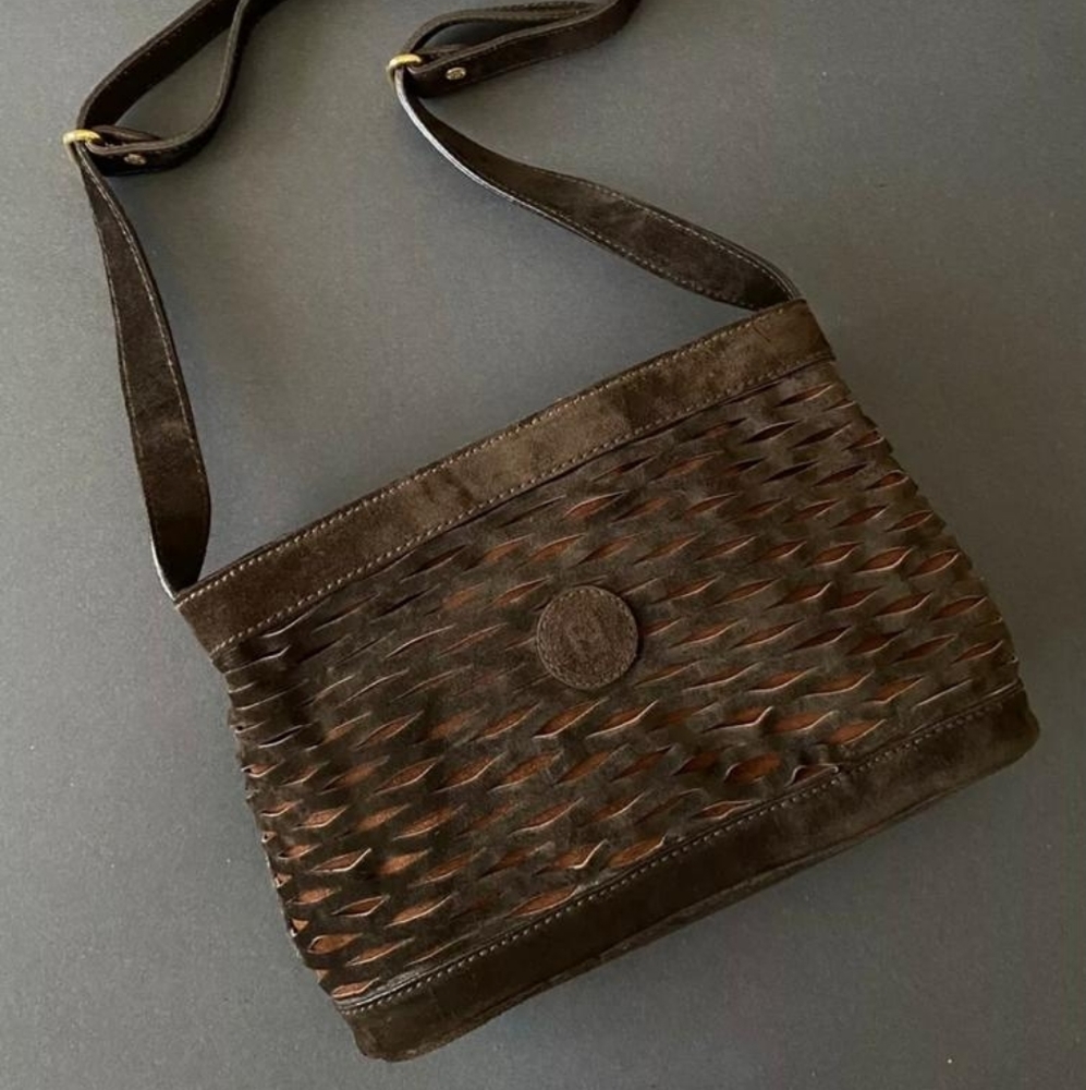 FENDI Authentic Brown Suede Shoulder Bag /New With